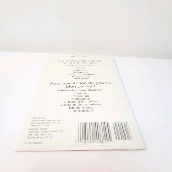 Vtg American Greetings Autumn Fall Pumpkins Country Gourds 4 Sticker Sheets - Picture 3 of 4